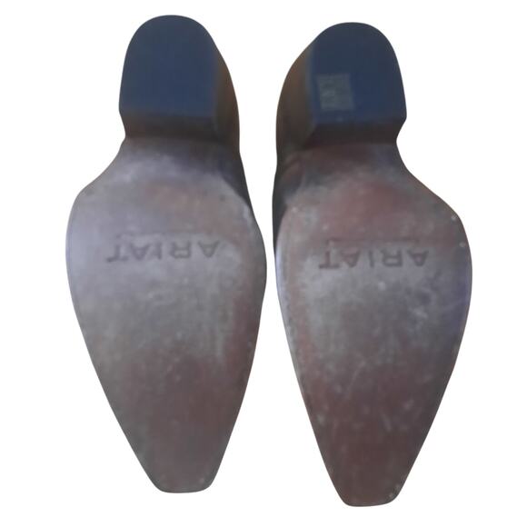 Ariat Womens Dixon Saddle Side Distressed Leather Western Booties Size 9B - Picture 6 of 9